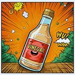 Bottle of vinegar.